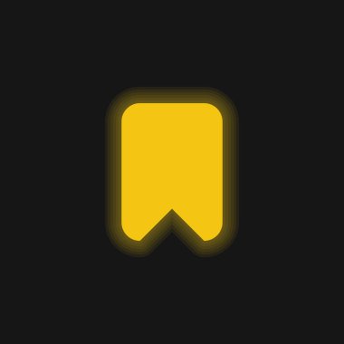 Yer imi Büyük Siyah Katı Yuvarlak Arayüz Sembolü Sarı Parlayan Neon simgesi