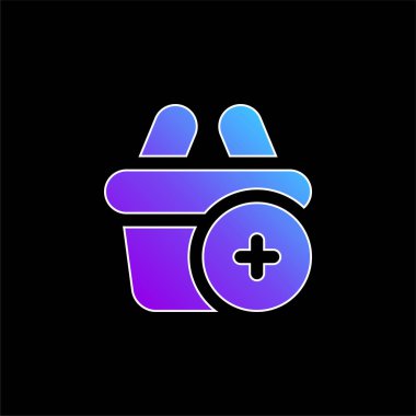 Cart mavi eğimli vektör simgesine ekle