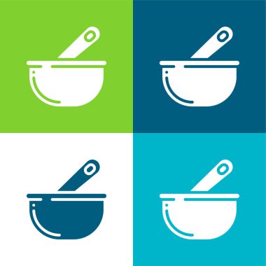 Bowl Düz 4 renk en küçük simge kümesi