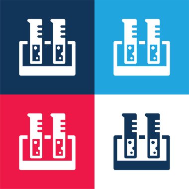 Beaker Cam Mavi ve Kırmızı Minimum Renk Simgesi