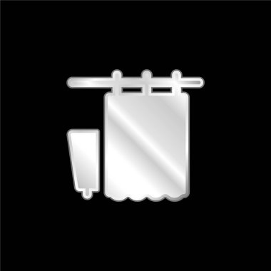 Banyo perdeleri gümüş kaplama metalik simge