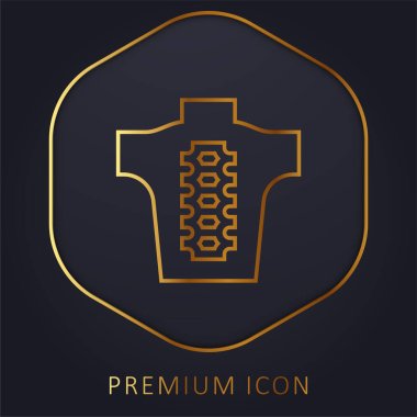 Backbone golden line premium logo or icon clipart