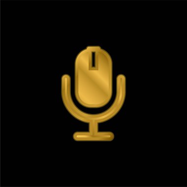AD Radyo altın kaplama metalik simge veya logo vektörü