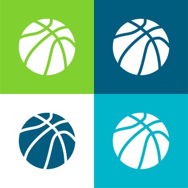 Basketbol Topu Düz 4 Renk en az simge kümesi