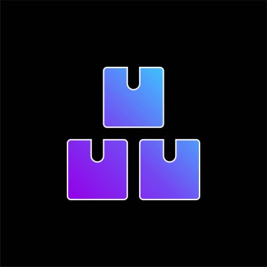 Mavi gradyan vektör simgesini kutular