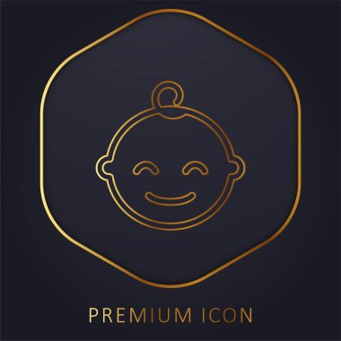 Bebek altın çizgisi logosu veya simgesi