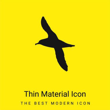 Albatross Bird Shape minimal bright yellow material icon clipart