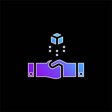 Anlaşma mavi gradyan vektör simgesi