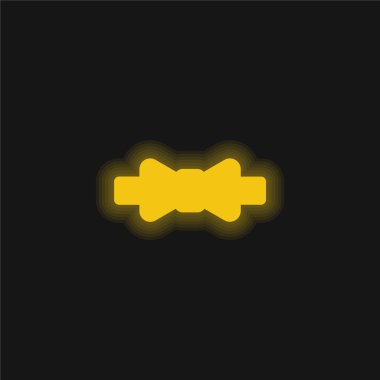 Baş sarı parlak neon simgesi