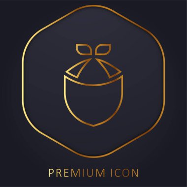 Bandana altın çizgisi prim logosu veya simgesi