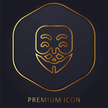 Anonim altın çizgi premium logosu veya simgesi