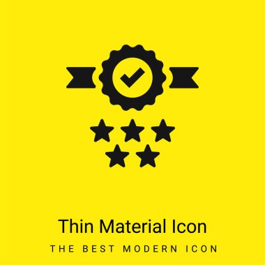 Rozet en az parlak sarı madde simgesi