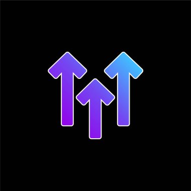 Oklar Yukarı mavi eğimli vektör simgesi