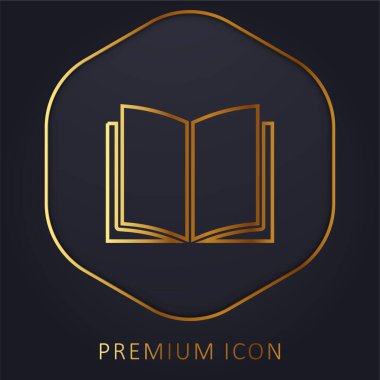 Altın satır premium logosu ya da simgesi