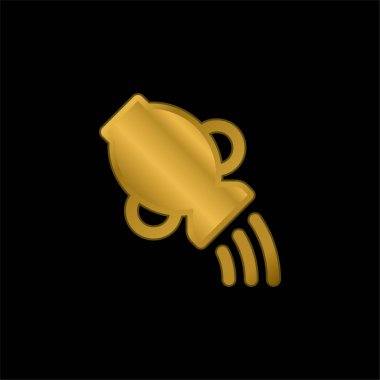 Kova altın kaplama metalik simge veya logo vektörü