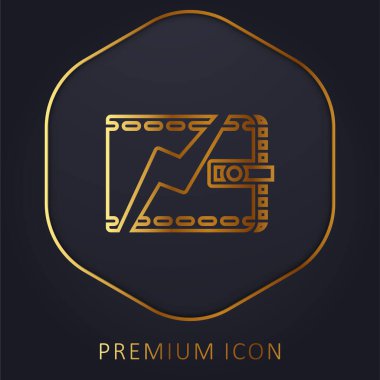 Bankruptcy golden line premium logo or icon clipart
