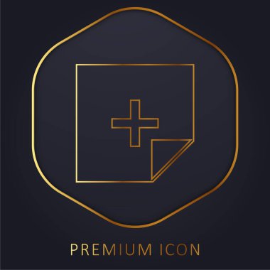 Düğme altın çizgisi prim logosu veya simgesi ekle