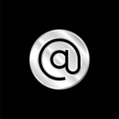 Gümüş kaplama metalik simgede