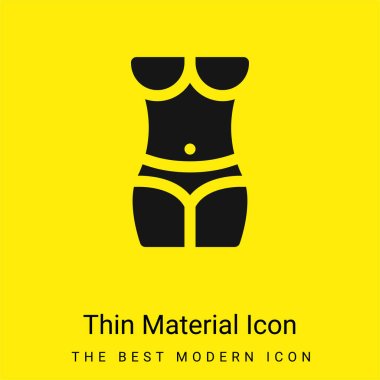 Body minimal bright yellow material icon clipart