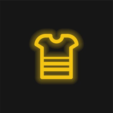 Erkek gömleği sarı, parlak neon ikon