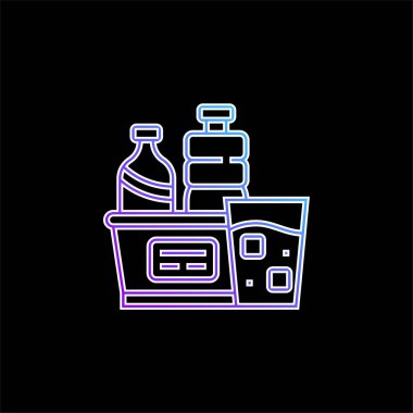 Beverages blue gradient vector icon clipart