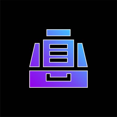 Mavi gradyan vektör simgesini arşivle