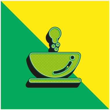 Bathroom Sink Green and yellow modern 3d vector icon logo clipart