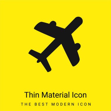 Airliner minimal bright yellow material icon clipart