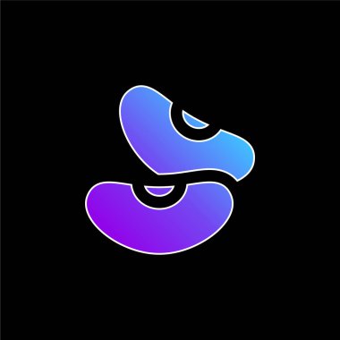 Fasulye mavisi gradyan vektör simgesi