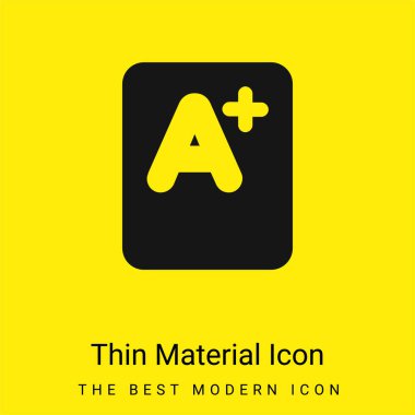 A + Mark minimal parlak madde simgesi