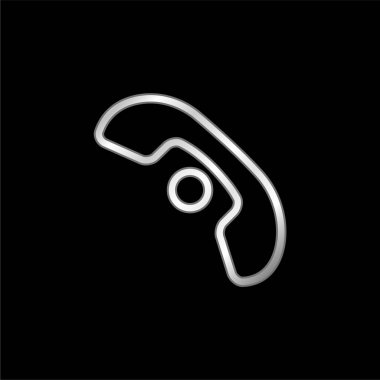 Küçük yuvarlak gümüş kaplama metalik bir simgeyle Auricular İşaret Ana Hattı