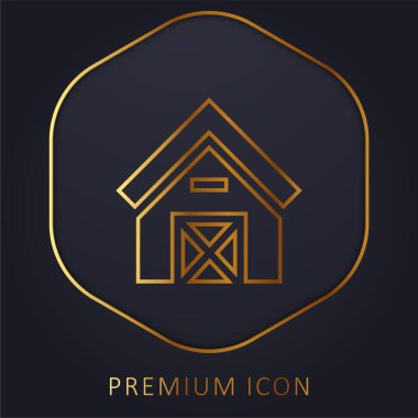 Ahır altın çizgisi prim logosu veya simgesi
