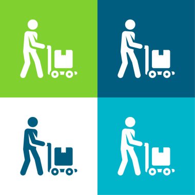 Havalimanı Düz 4 renk en küçük simge kümesi