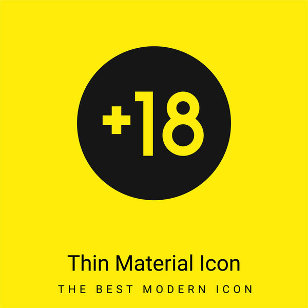 +18 minimal bright yellow material icon