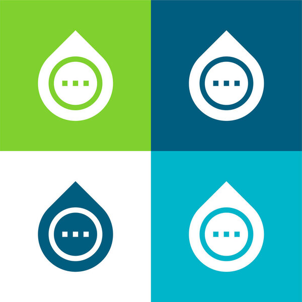 Кровавая плоская четырехцветная минимальная иконка