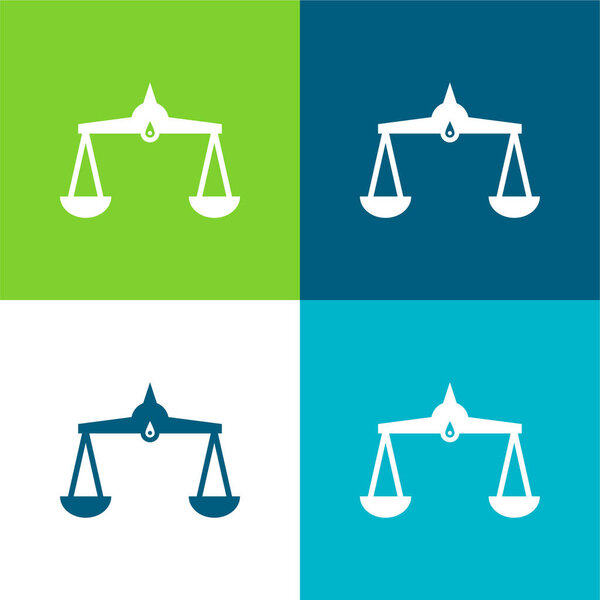 Плоский четырехцветный минимальный набор иконок