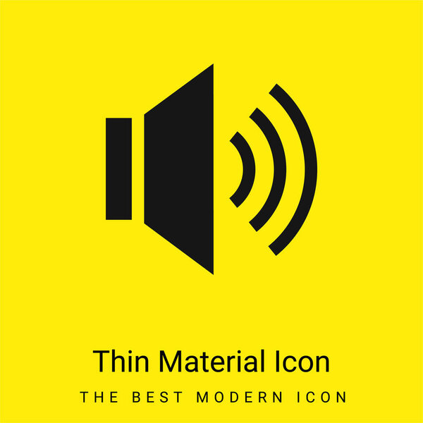 Аудио минимальный ярко желтый материал значок