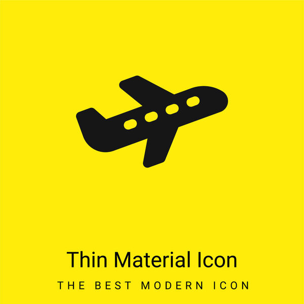 Пиктограмма самолета из ярко-желтого материала