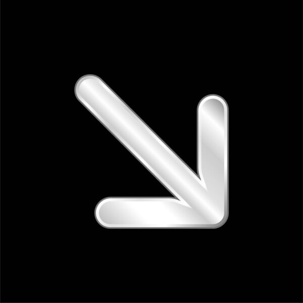 Arrows silver plated metallic icon