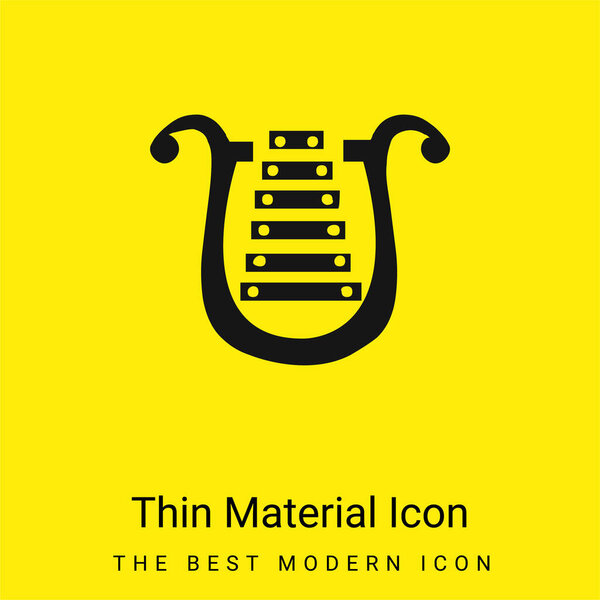 Bell Lyre minimal bright yellow material icon