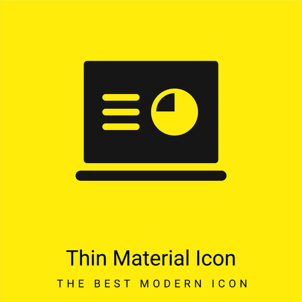 Аналитика минимальный ярко-желтый значок материала