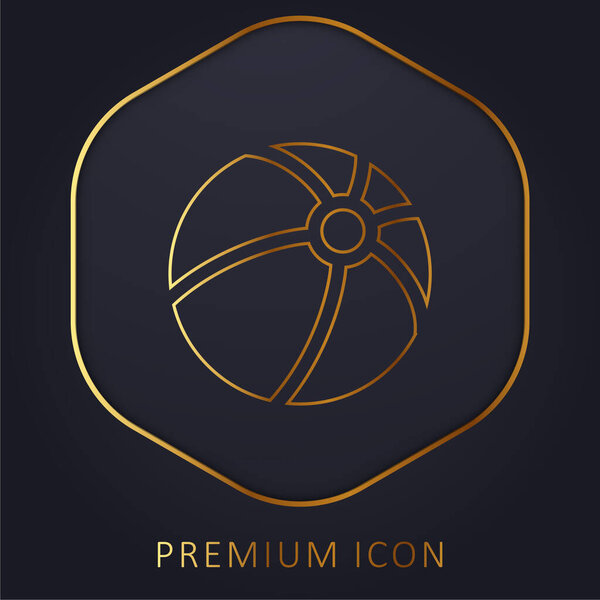 Ball golden line premium logo or icon