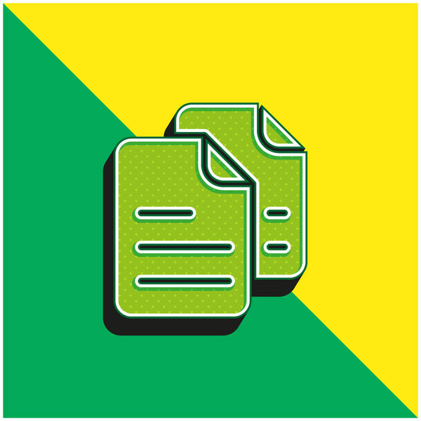 Archives Green and yellow modern 3d vector icon logo
