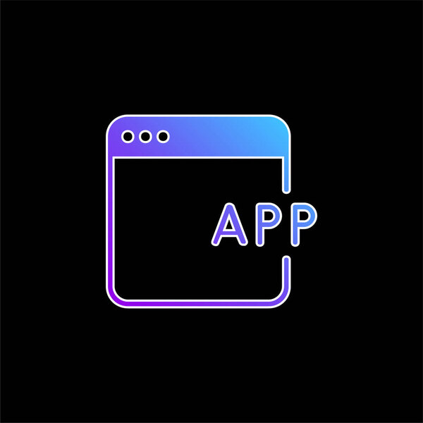 App Azul Gradiente Icono Vector — Vector de stock