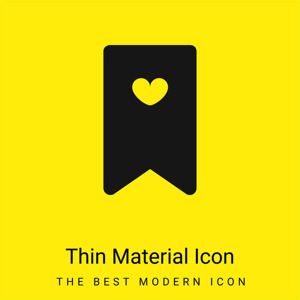 Bookmark minimal bright yellow material icon