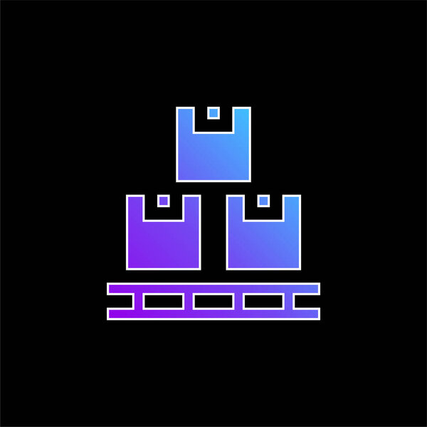 Box blue gradient vector icon