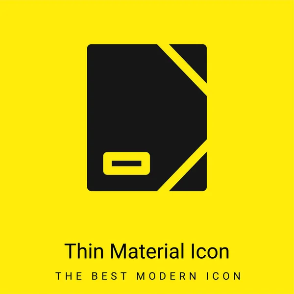 Binder Icono Material Amarillo Brillante Mínimo — Archivo Imágenes Vectoriales