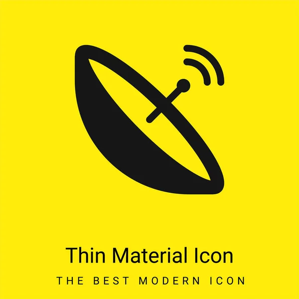 Antena Mínima Icono Material Amarillo Brillante — Archivo Imágenes Vectoriales