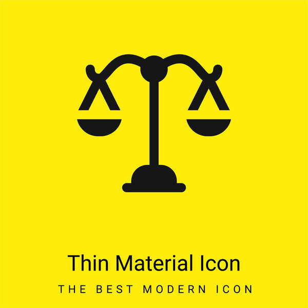 Balance minimal bright yellow material icon