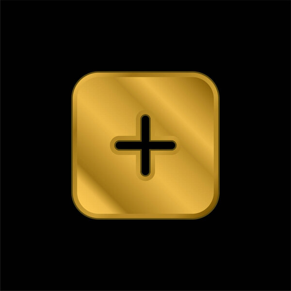 Добавить позолоченный металлический значок или вектор логотипа